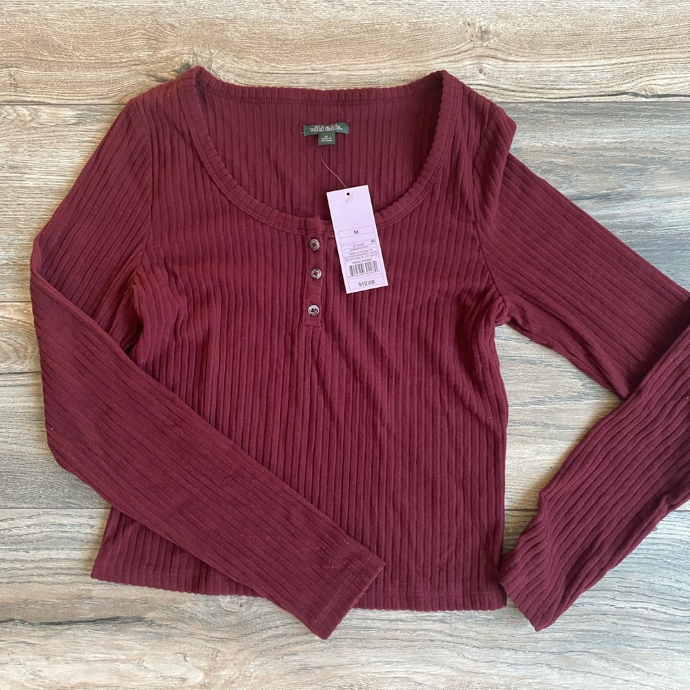 Burgundy crop top